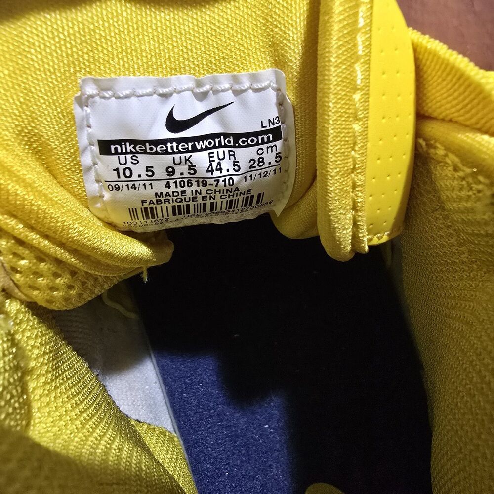 Nike Air Uptempo House Of Hoops Michigan Maize And Blue Lace Up Sneakers 10.5 - Picture 6 of 8